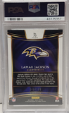 Lamar Jackson 2018 Panini Select #70 Tri-Color RC #45/199 PSA 9 Mint