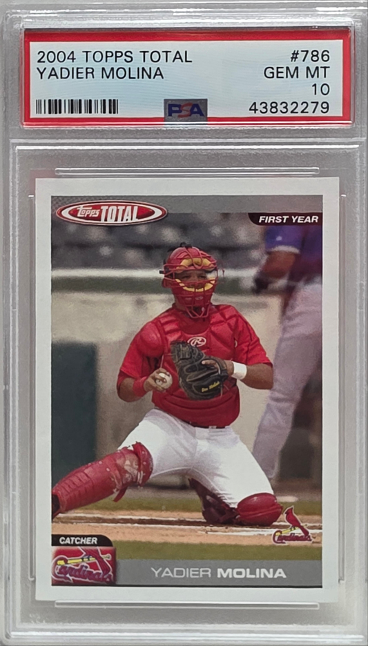 Yadier Molina 2004 Topps Total Rookie #786 PSA 10 Gem Mint
