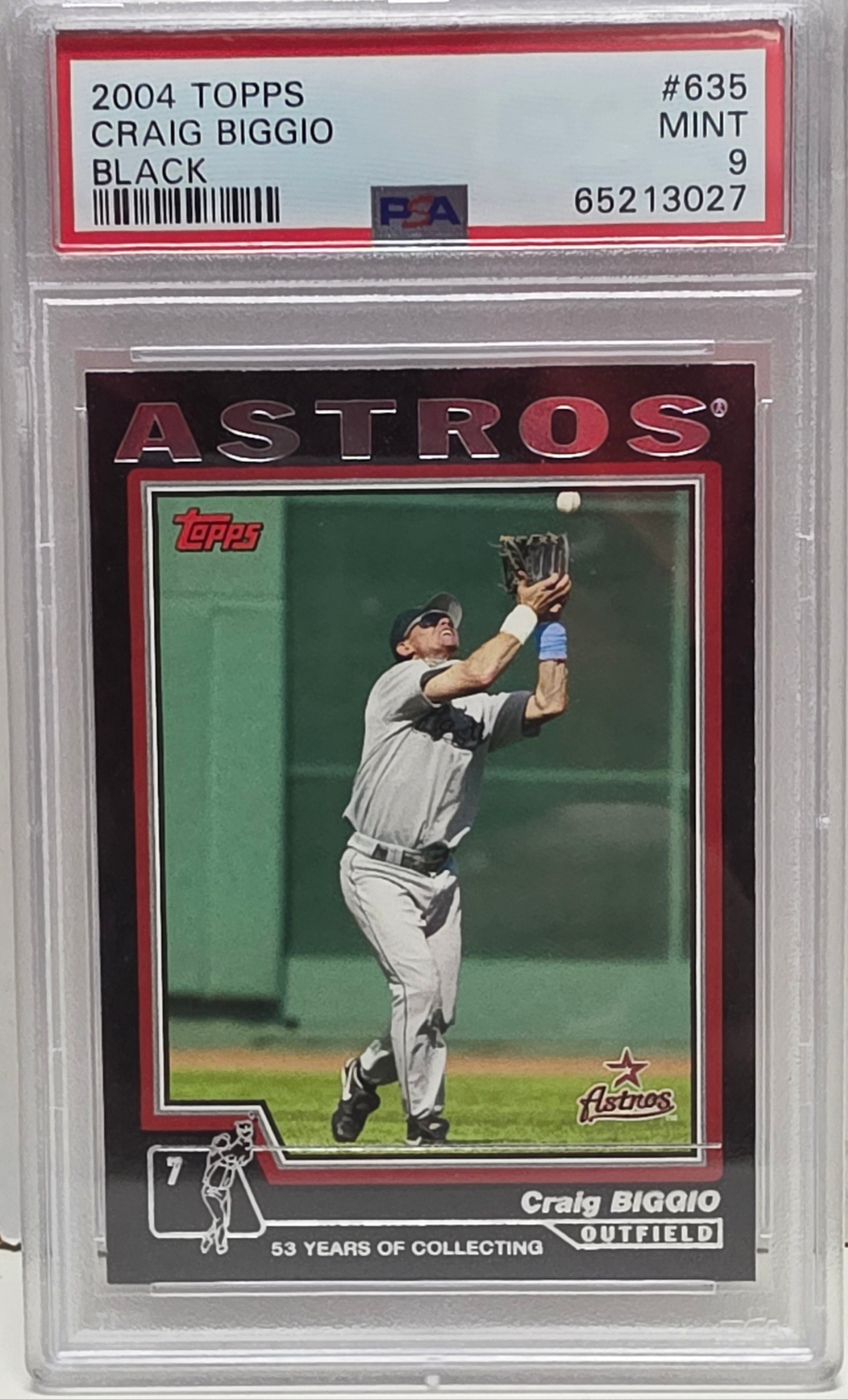 Craig Biggio 2004 Topps Black #635 #39/53 PSA 9 Mint