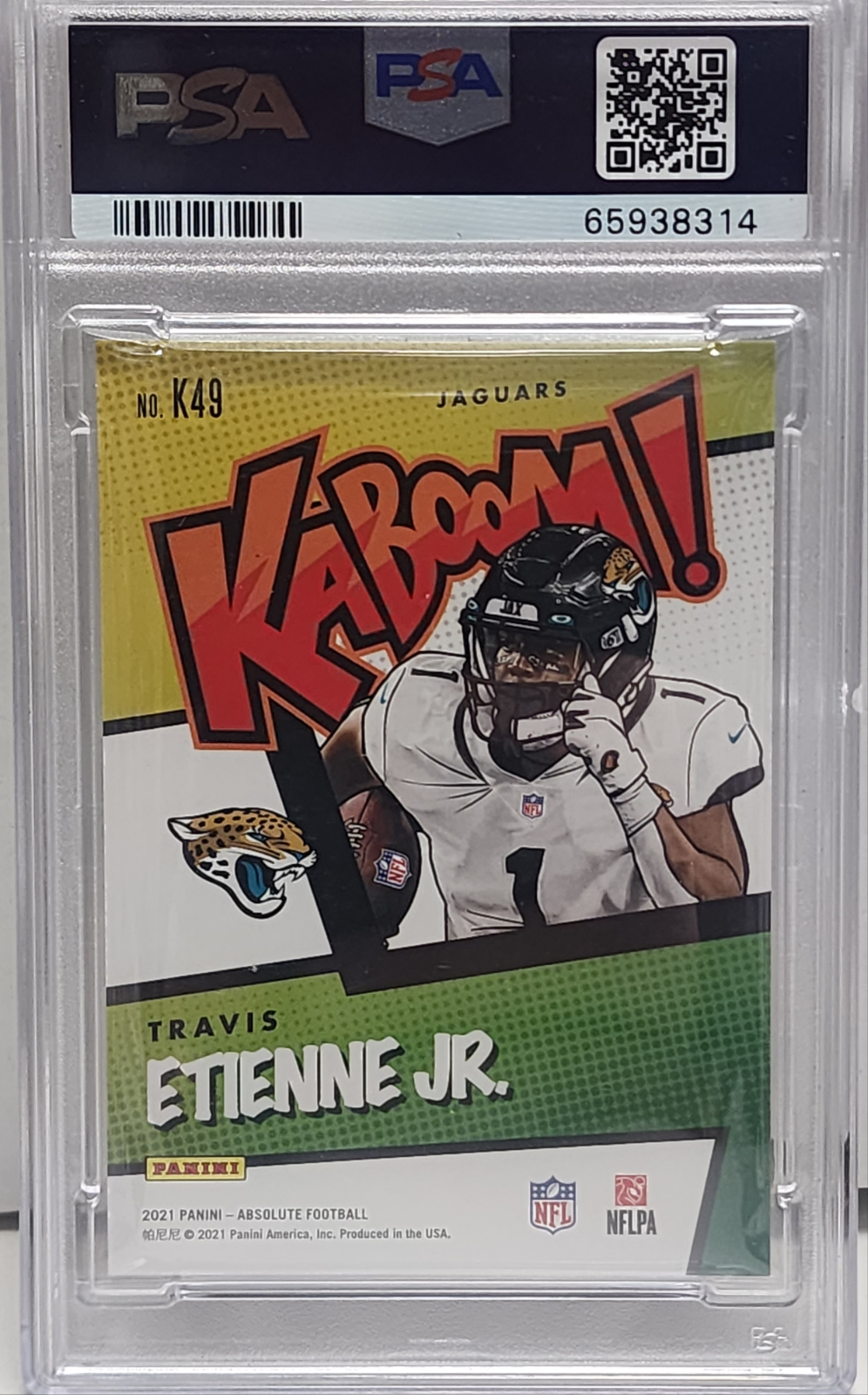 Travis Etienne Jr. 2021 Panini Absolute Kaboom PSA 9 Mint