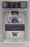 Michael Penix Jr. 2023 Panini Select Draft Picks Youth Explosion Auto #68/99 Arena Club 9.5 Auto 10