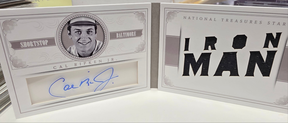 Cal Ripken Jr. 2014 Panini National Treasures Iron Man Autographed Booklet #3/25