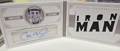 Cal Ripken Jr. 2014 Panini National Treasures Iron Man Autographed Booklet #3/25