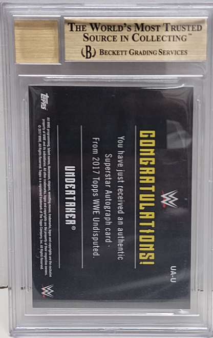 Undertaker 2017 Topps WWE Undisputed Bronze Auto #24/99 BGS 9.5 Auto 10