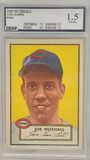 Joe Nuxhall 1952 Topps #406 DGA 1.5 Fair