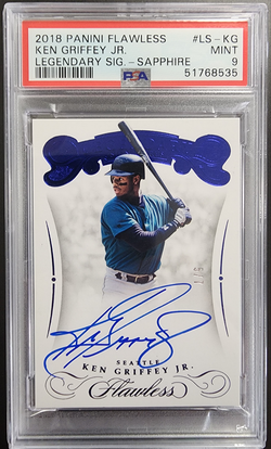 Ken Griffey Jr. 2018 Panini Flawless Legendary Signatures Sapphire #2/5 PSA 9 Mint