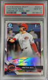 Jonathan India 2018 Bowman Chrome Draft Refractor Auto #342/499 PSA 10 Gem Mint