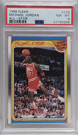 Michael Jordan 1988 Fleer All-Star #120 PSA 8 Nm-Mint 0268