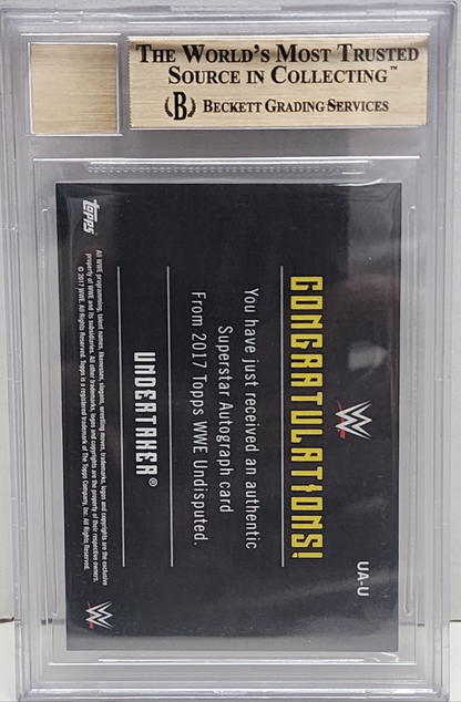 Undertaker 2017 Topps WWE Undisputed Silver Auto #42/50 BGS 9.5 Auto 10
