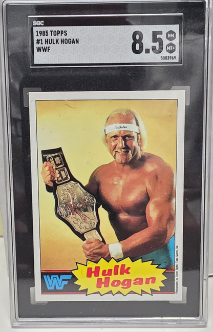 Hulk Hogan 1985 Topps WWF #1 SGC 8,5 Nm-Mint+
