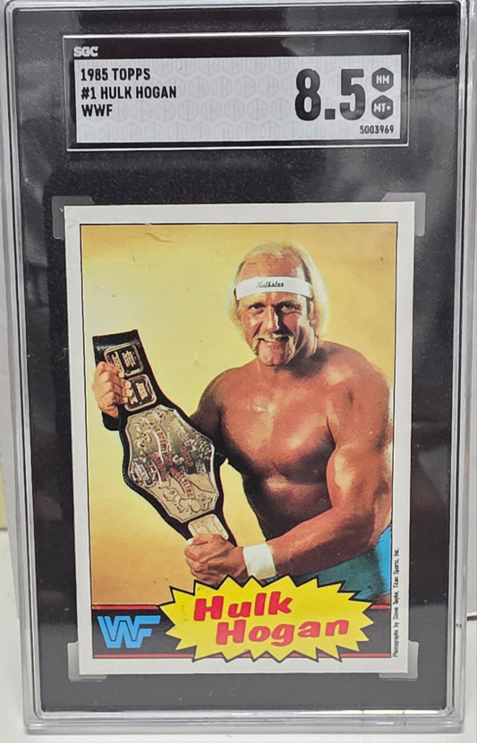 Hulk Hogan 1985 Topps WWF #1 SGC 8,5 Nm-Mint+