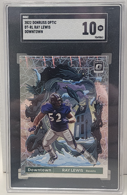 Ray Lewis 2022 Panini Donruss Optic Downtown SGC 10 Gem Mint