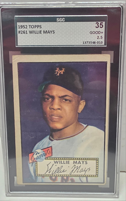 Willie Mays 1952 Topps #261 SGC 2.5 Good+