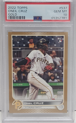 Oneil Cruz 2022 Topps Gold Rookie #537 #1182/2022 PSA 10 Gem Mint