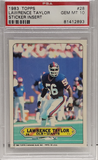 Lawrence Taylor 1983 Topps Sticker #28 PSA 10 Gem Mint