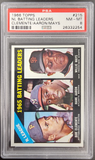 Clemente + Aaron + Mays 1966 Topps Batting Leaders #215 PSA 8 Nm-Mint