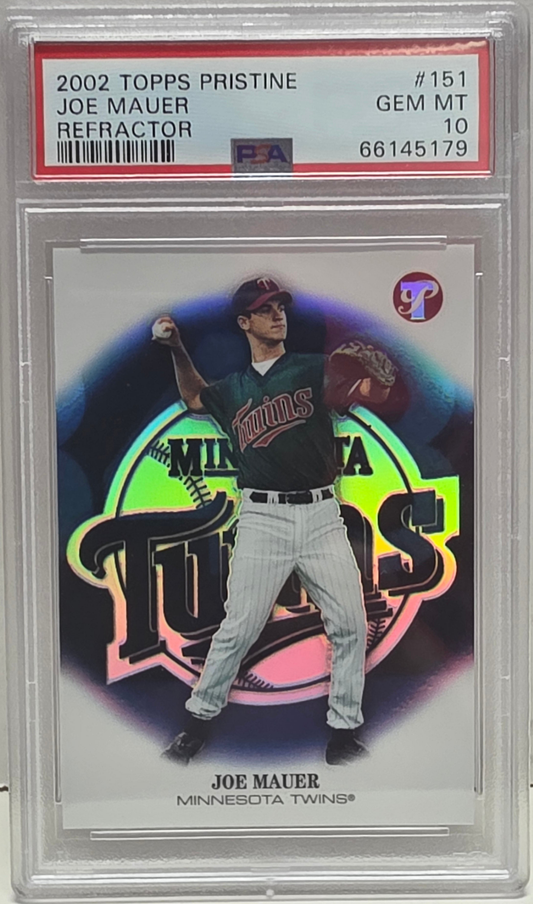 Joe Mauer 2002 Topps Pristine Refractor Rookie #151 PSA 10 Gem Mint