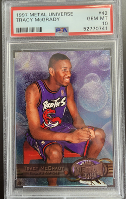 Tracy McGrady 1997 Metal Universe Rookie #42 PSA 10 Gem Mint