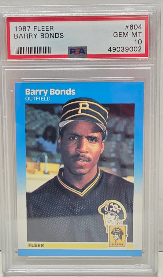 Barry Bonds 1987 Fleer Rookie #604 PSA 10 Gem Mint