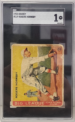 Rogers Hornsby 1933 Goudey #119 SGC 1 Poor