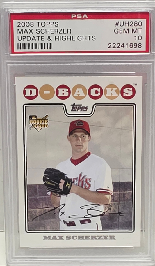 Max Scherzer 2008 Topps Update Rookie #UH280 PSA 10 Gem Mint