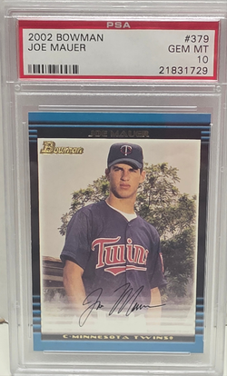 Joe Mauer 2002 Bowman Rookie #379 PSA 10 Gem Mint