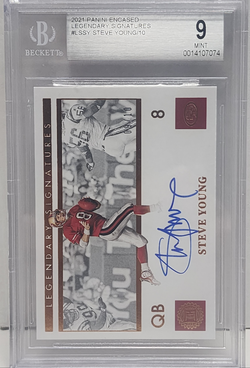 Steve Young 2021 Panini Encased Legendary Signatures Auto #9/10 BGS 9 Auto 10