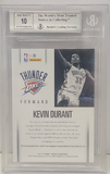 Kevin Durant 2013 Panini Intrigue Dual Jersey Auto #10/49 BGS 8.5 Auto 10