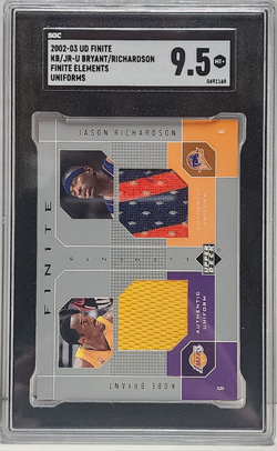 Kobe Bryant + Jason Richardson 2002 Upper Deck Finite Dual Jersey SGC 9.5+