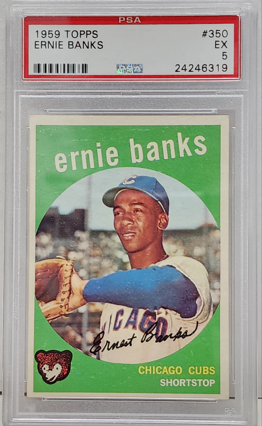 Ernie Banks 1959 Topps #350 PSA 5 Ex
