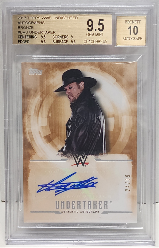 Undertaker 2017 Topps WWE Undisputed Bronze Auto #24/99 BGS 9.5 Auto 10