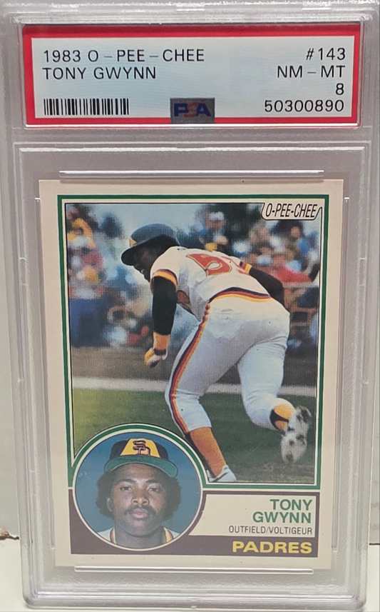 Tony Gwynn 1983 O-Pee-Chee Rookie #143 PSA 8 Nm-Mint