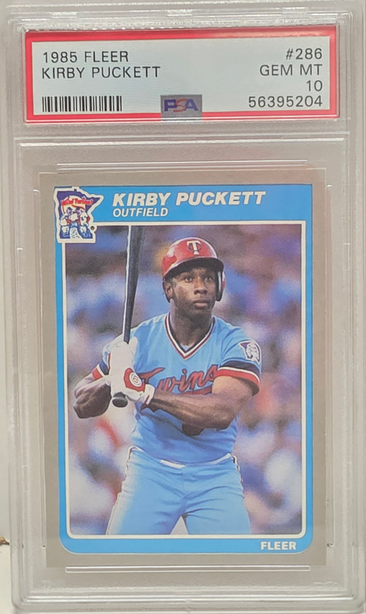 Kirby Puckett 1985 Fleer Rookie #286 PSA 10 Gem Mint
