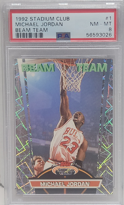 Michael Jordan 1992 Topps Staium Club Beam Team #1 PSA 8 Nm-Mint 3026