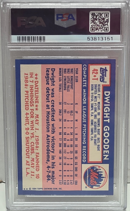 Dwight Gooden 1984 Topps Traded Rookie #42T PSA 9 Mint