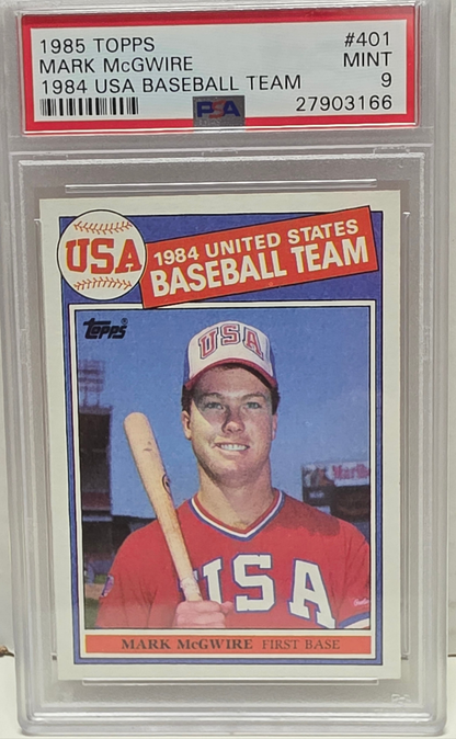 Mark McGwire 1985 Topps Rookie #401 PSA 9 Mint