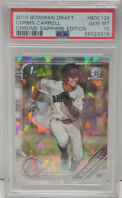 Corbin Carroll 2019 Bowman Chrome Sapphire PSA 10 Gem Mint