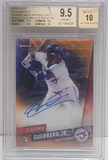 Vladimir Guerrero Jr. 2019 Topps Finest Orange Wave Refractor Auto RC #25/25 BGS 9.5 Auto 10