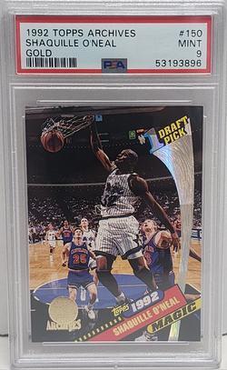 Shaquille O'Neal 1992 Topps Archives Gold #150 PSA 9 Mint