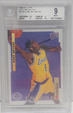 Kobe Bryant 1996 Ultra Rookie #G266 Gold Medallion BGS 9 Mint