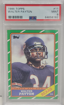 Walter Payton 1986 Topps #11 PSA 9 Mint 8182