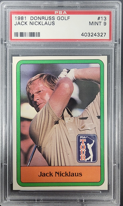 Jack Nicklaus 1981 Donruss Gold #12 PSA 9 Mint