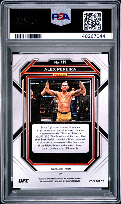 Alex Pereira 2023 Panini Prizm UFC #111 PSA 10 Gem Mint