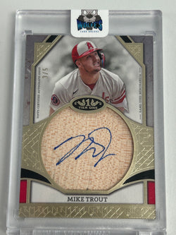 Mike Trout 2024 Topps Tier One Perfect Contact Bat Card Auto #3/5