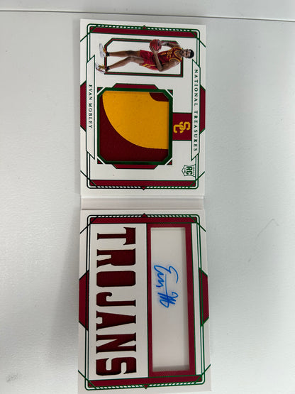 Evan Mobley 2021 National Treasures Booklet Patch Auto #3/5