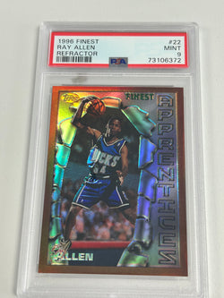 Ray Allen 1996 Topps Finest Refractor #22 PSA 9 Mint