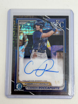 Carson Roccaforte 2024 Bowman Chrome Mega Black Auto #1/1