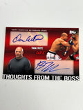 Dana White/BJ Penn 2010 Topps UFC Thoughts from the Boss Dual Auto #17/25