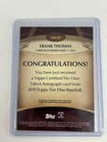 Frank Thomas 2019 Topps Tier One Gold Ink Auto #1/1