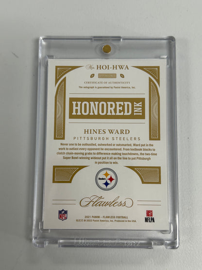 Hines Ward 2021 Panini Flawless Honored Ink Auto #15/20